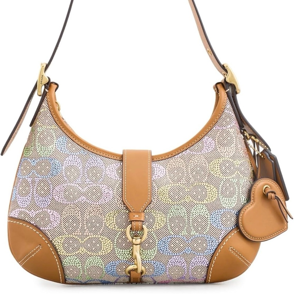 NWT COACH Rainbow Candy Crystal Hamptons Hobo Bag